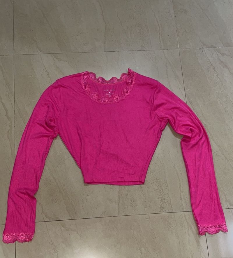 Hot Pink Fitted Top