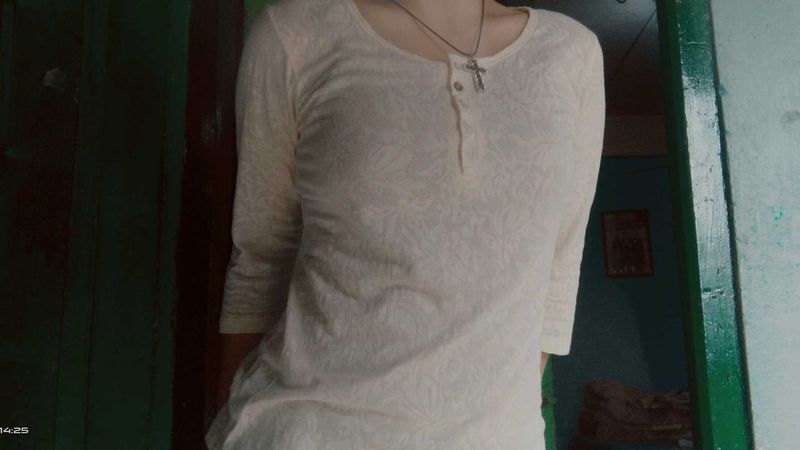 Vintage Pale Yellow Henley