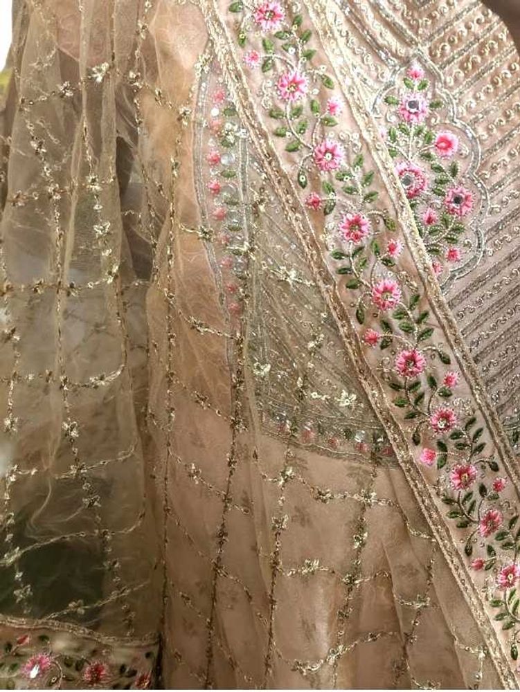 Peach Anarkali Festive Wear