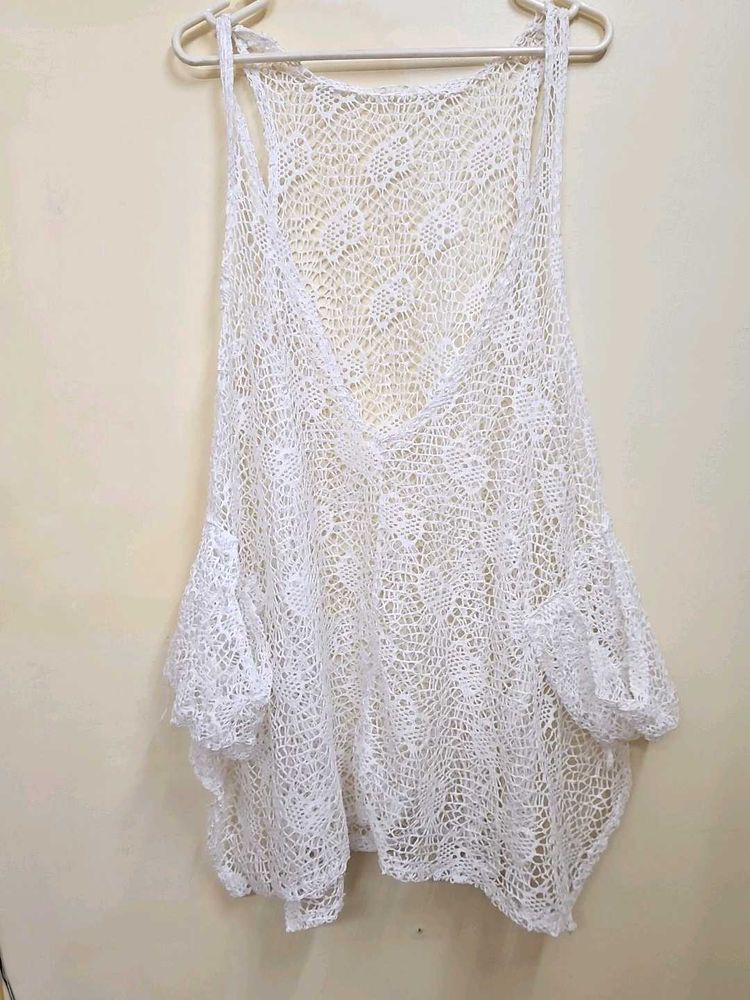 Imported White Lace Tank Top