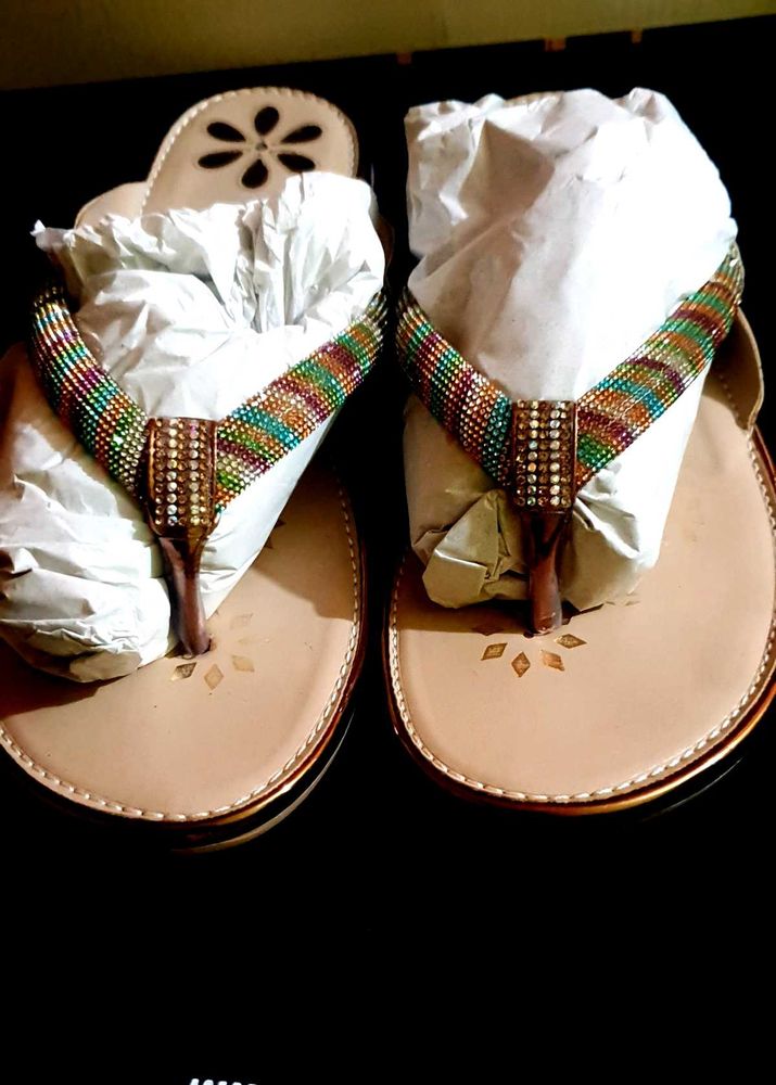 Beautiful multi colour sandal flat