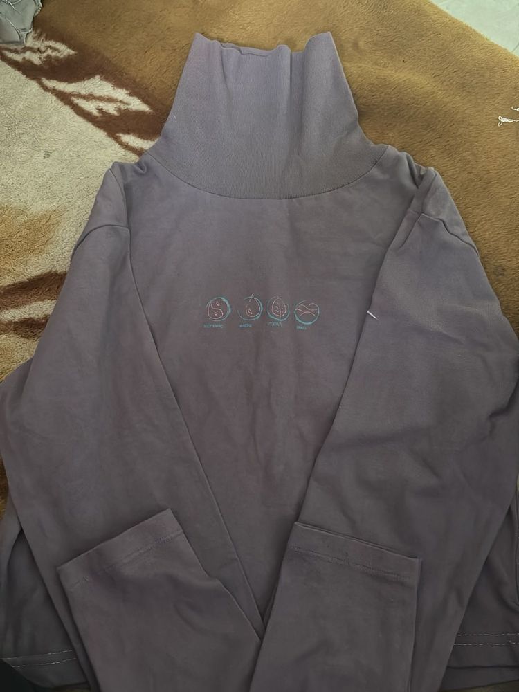 Mauve Turtleneck Top