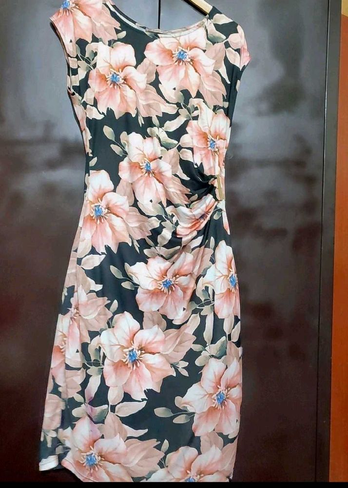 Multi Floral Prints Dress For 34 Bust
