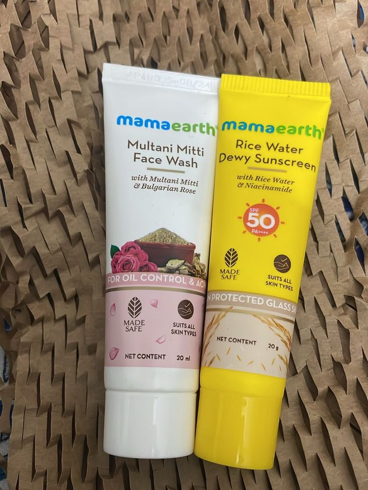 Mamaearth Facewash And Sunscreen