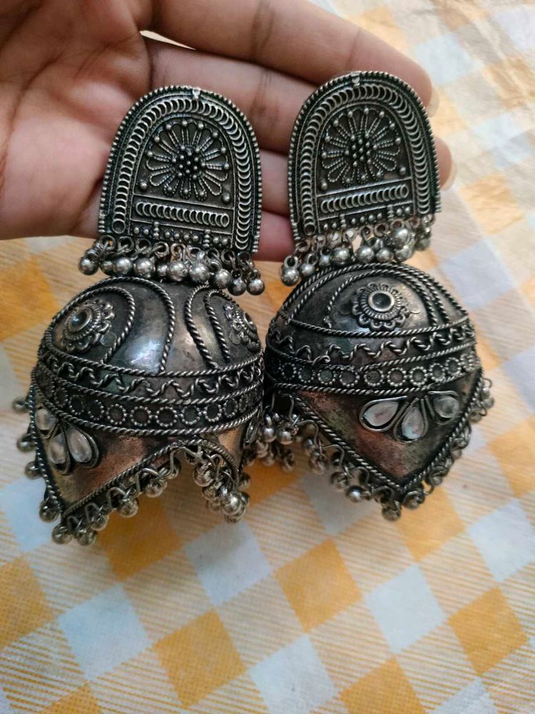 Oxidised Big Earrings Jewellery
