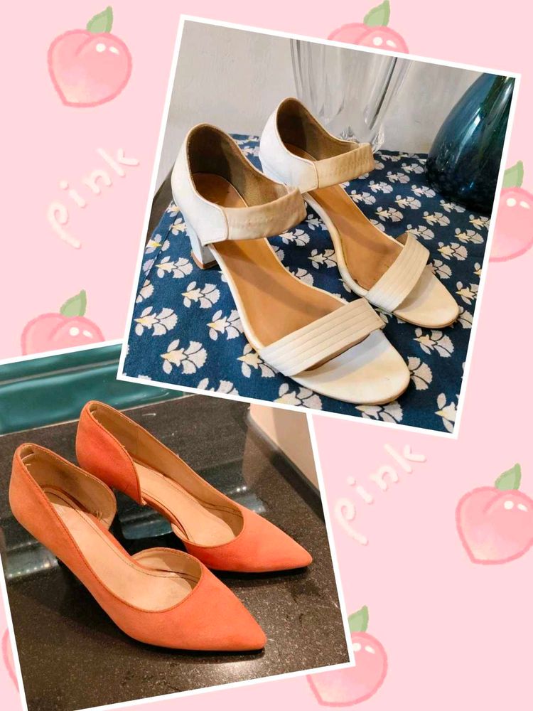 White Sandals &amp; H&amp;M Pumps