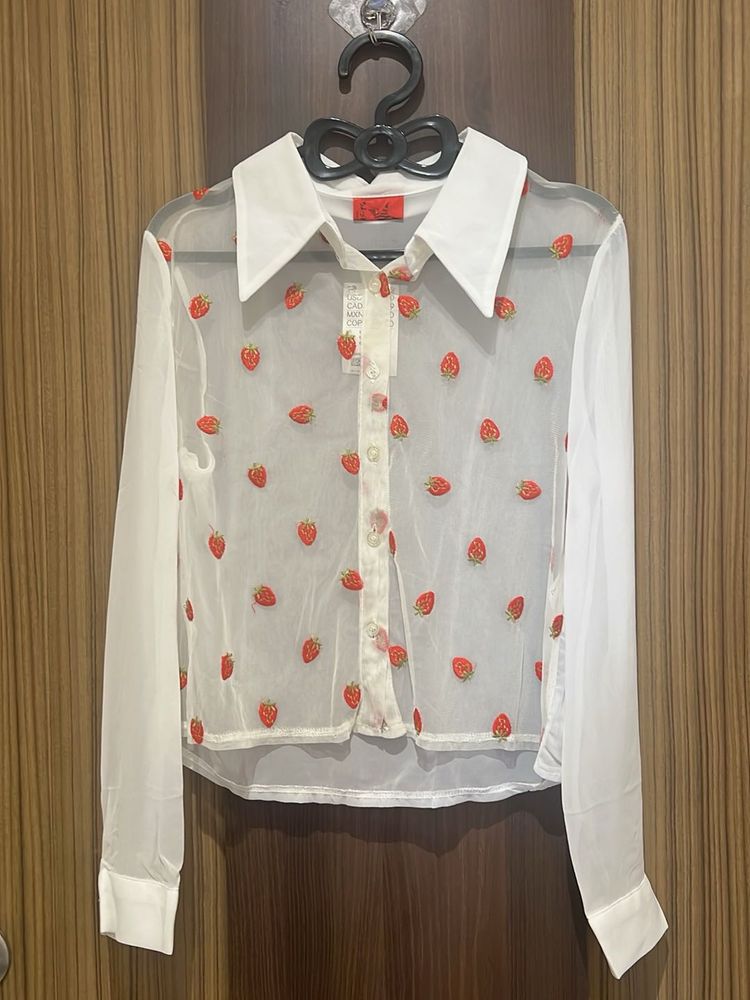 Strawberry Sheer Top