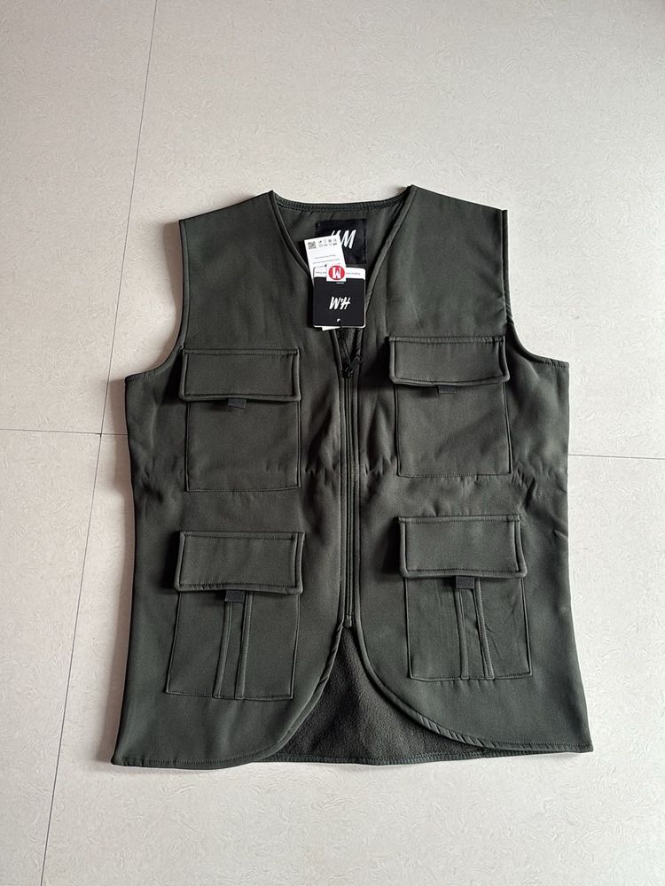 Mens riding &amp; hiking sleeveless four pock