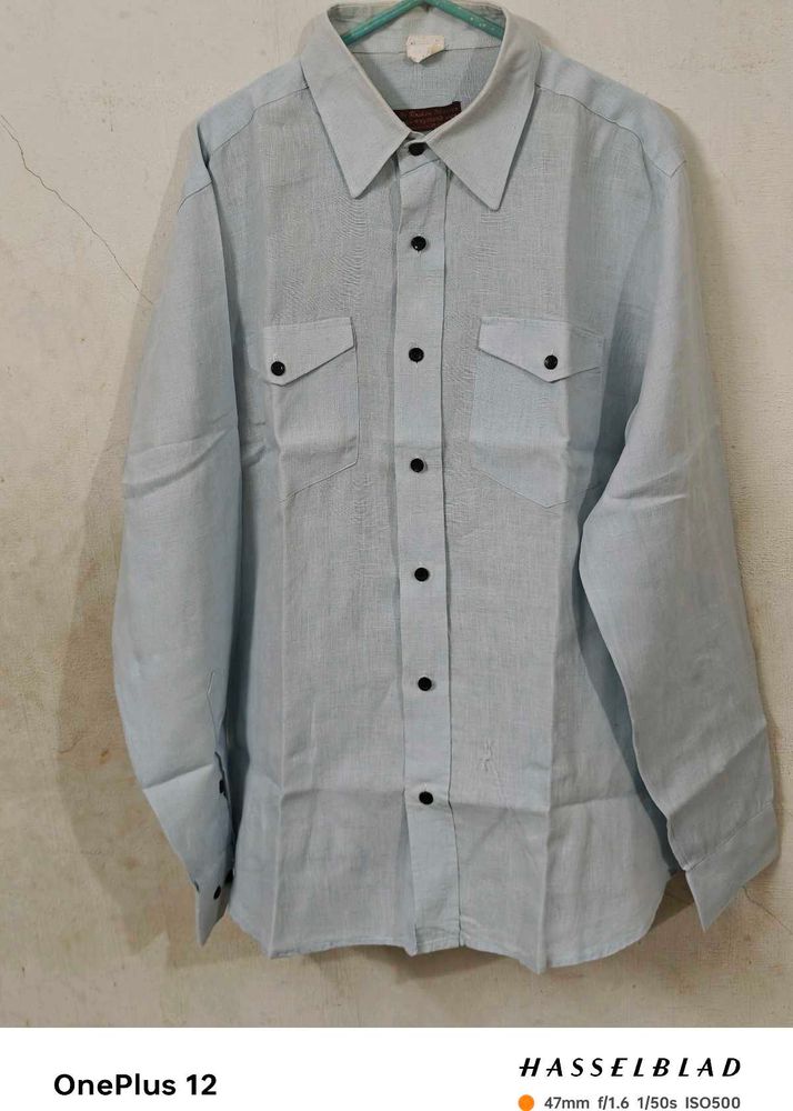 Branded Vintage Western Shirt - Light Blue