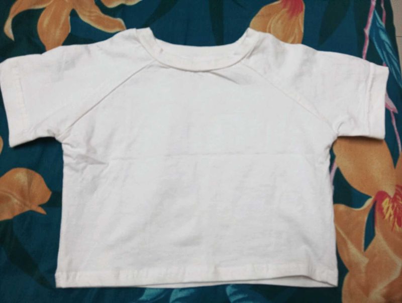 White Raglan Tee