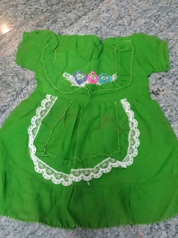 Vintage Green Dress set Of 4 frock