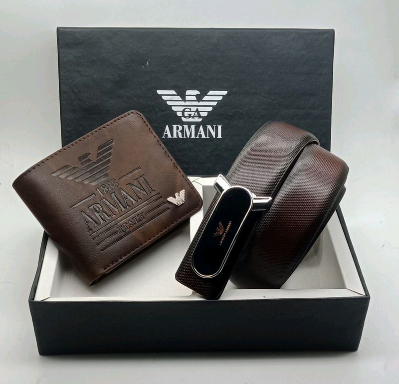 ARMANI WALLET &amp; BELT COMB0