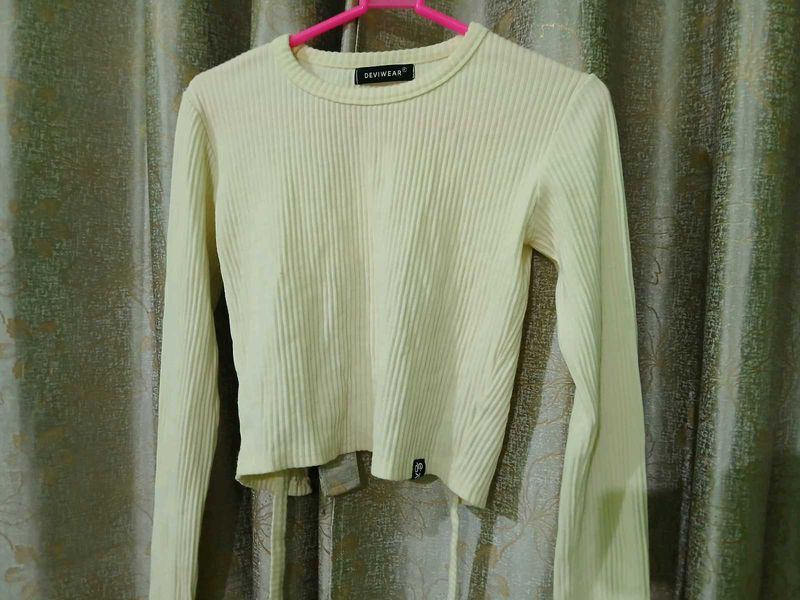 Ribbed Long Sleeve Crop Top