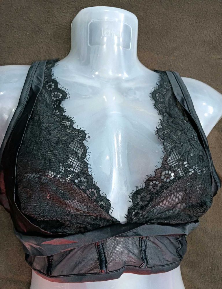 Lace silk🖤40D Detail Bra