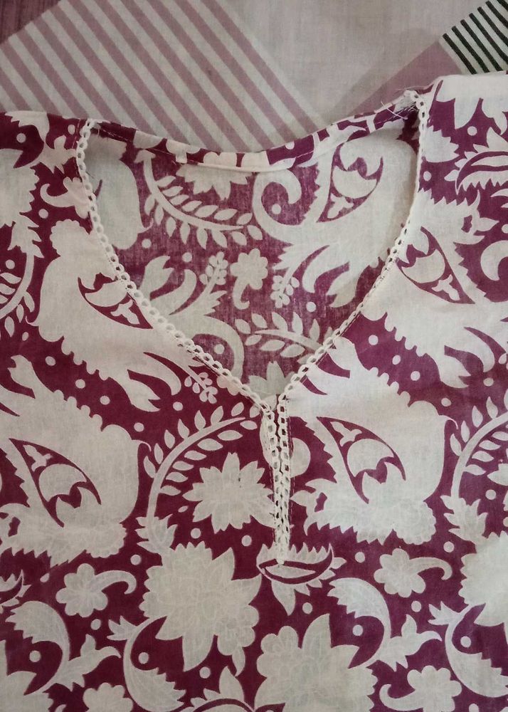 Floral Print Kurta