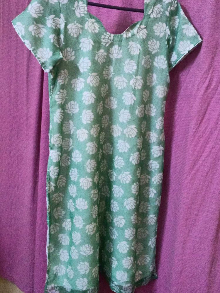 Floral Green Kurta