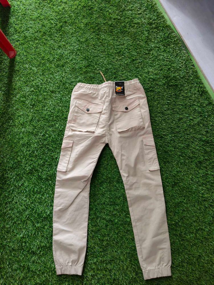Beige Cargo Pants