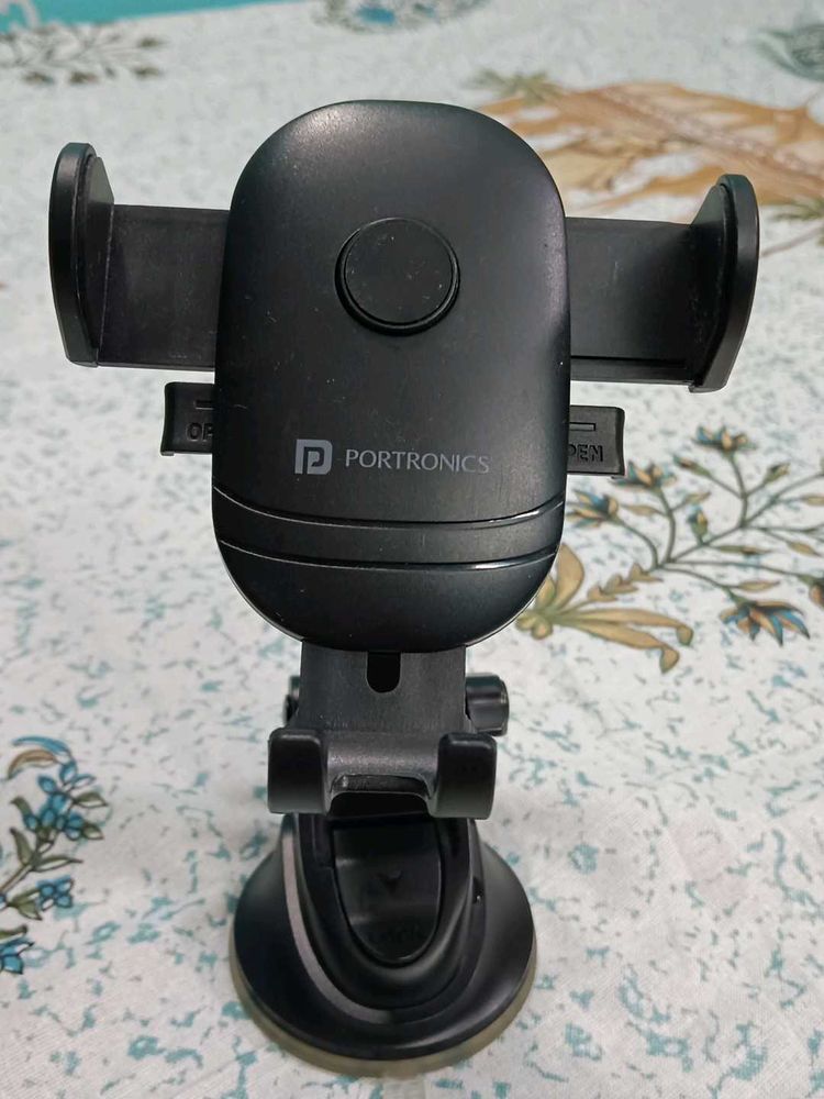 Portronics Adjustable Car Mobile Holder