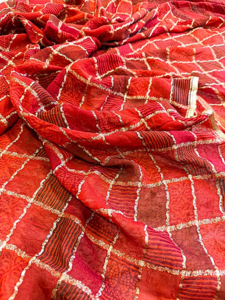 Gharchola Khaddi Georgette Pure Silk Saree