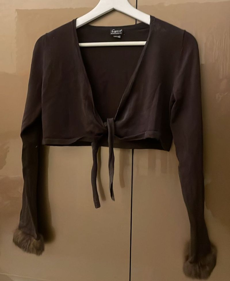 Wrap Up Top With Fur