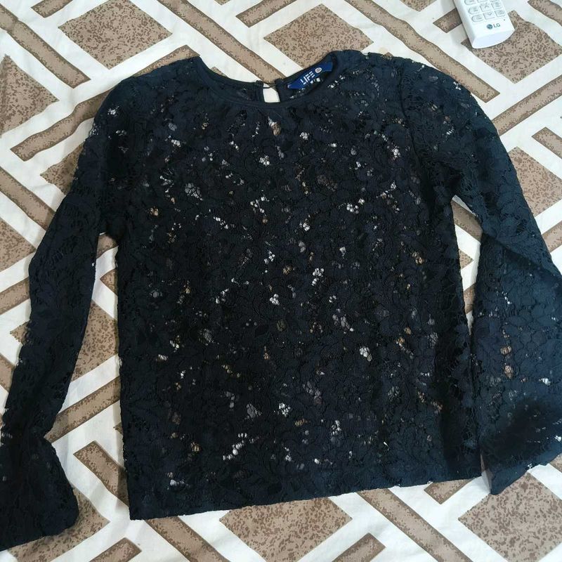 Lace Bell Sleeve Top