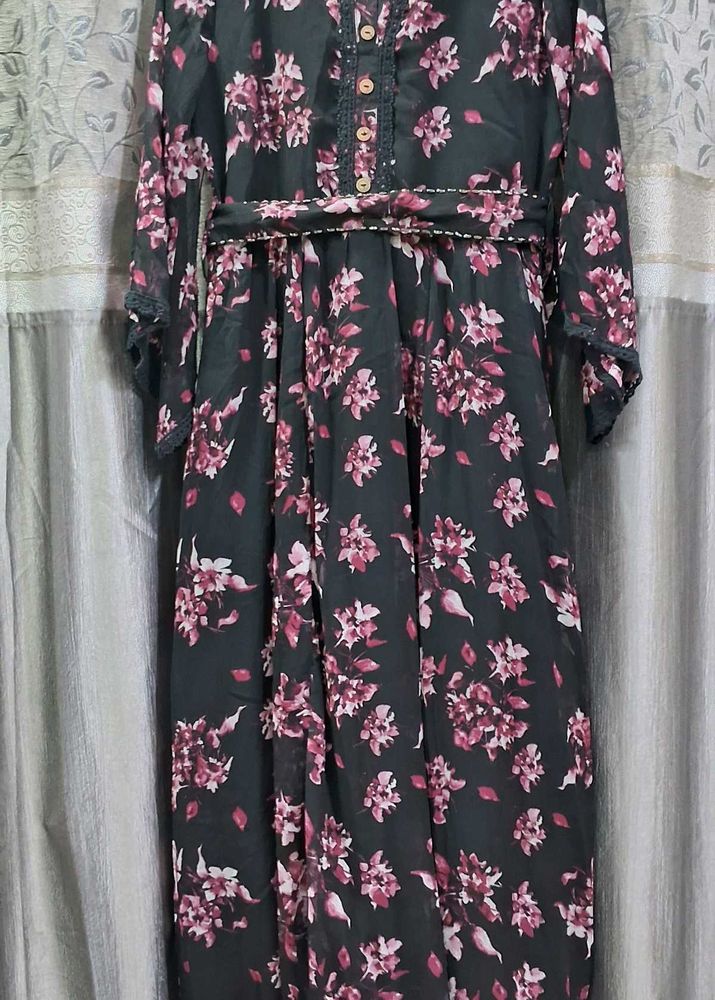 Juniper A-line Maxi Dress With Belt