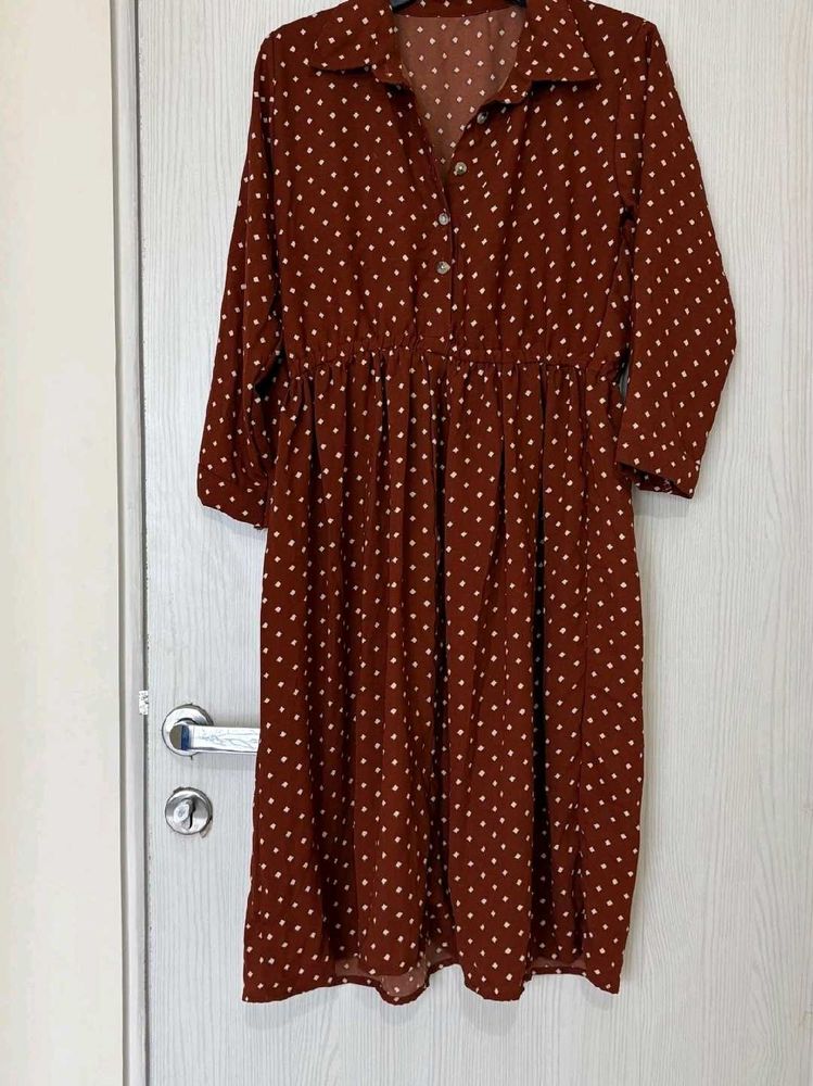 Midi Rust Colour Dress