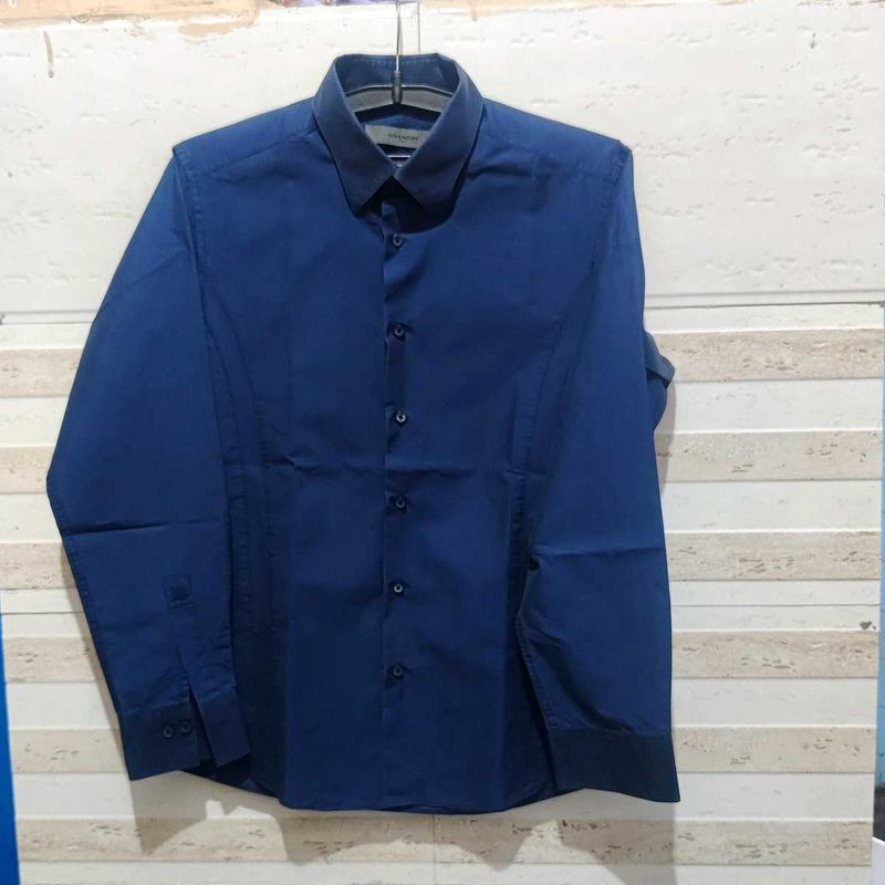 Givenchy Men&#39;s Blue Long Sleeve Dress Shirt