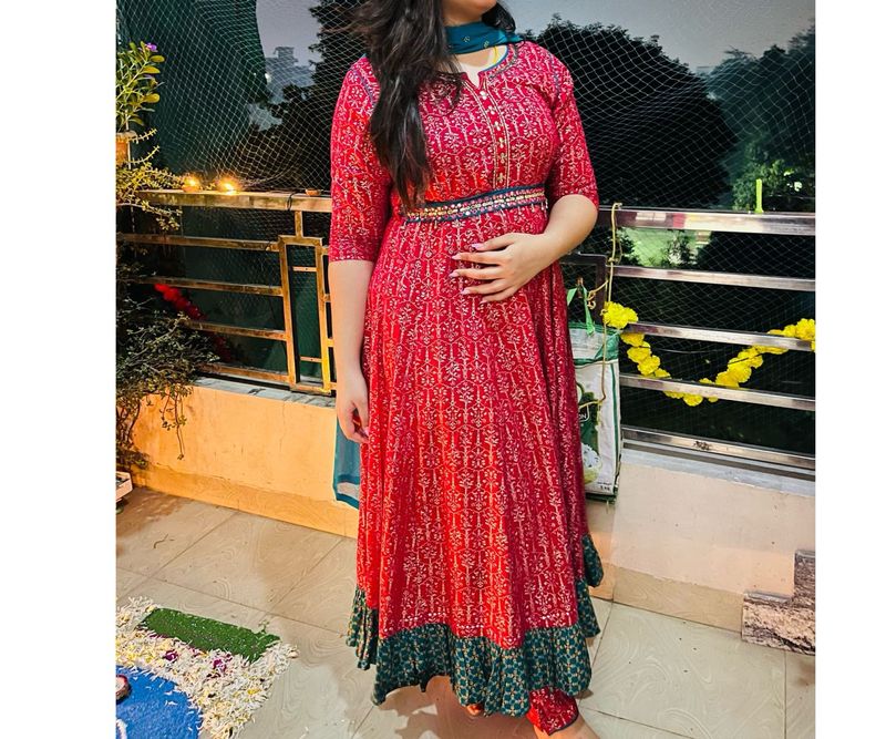 PINK ANARKALI SUIT