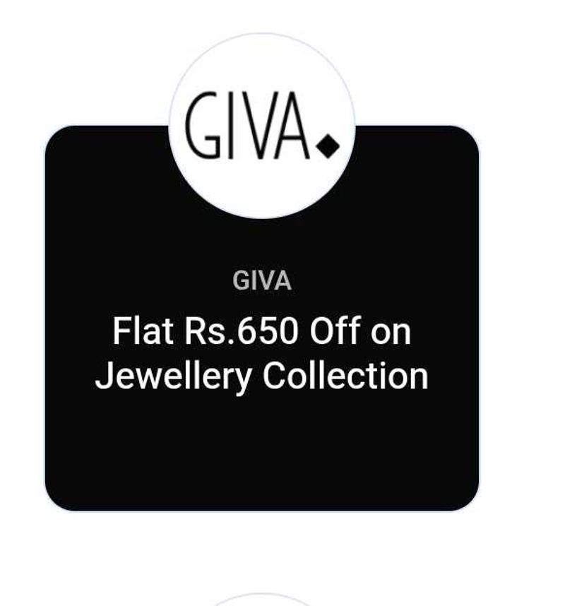 GIVA 650rs Coupon For Men And Women Any Jwellery