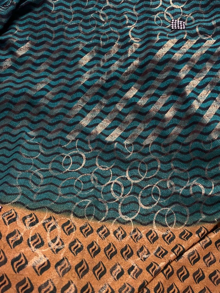 Satin Crepe Saree With Sequence