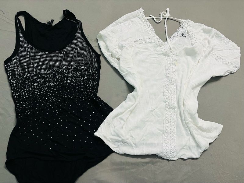 Black And White Top Free Size