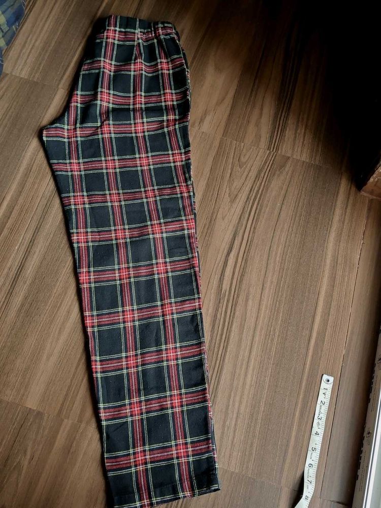 Checked Pant Without Pocket
