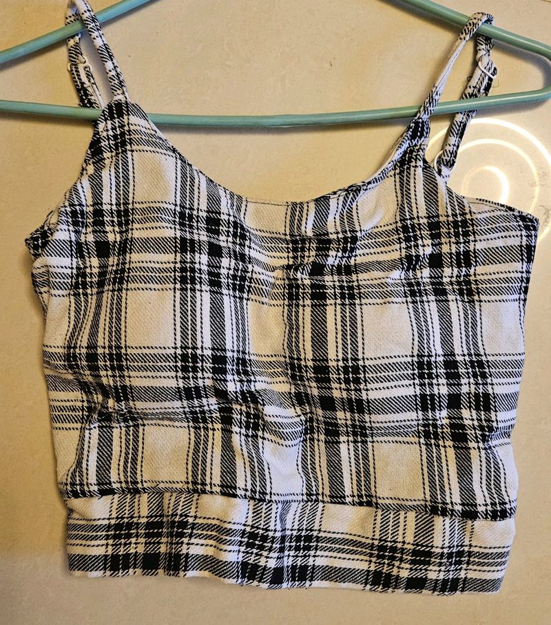 Checkered Crop Top New