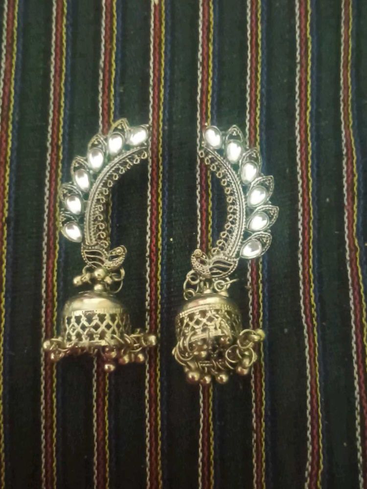 Peacock Earrings And Neck Piece