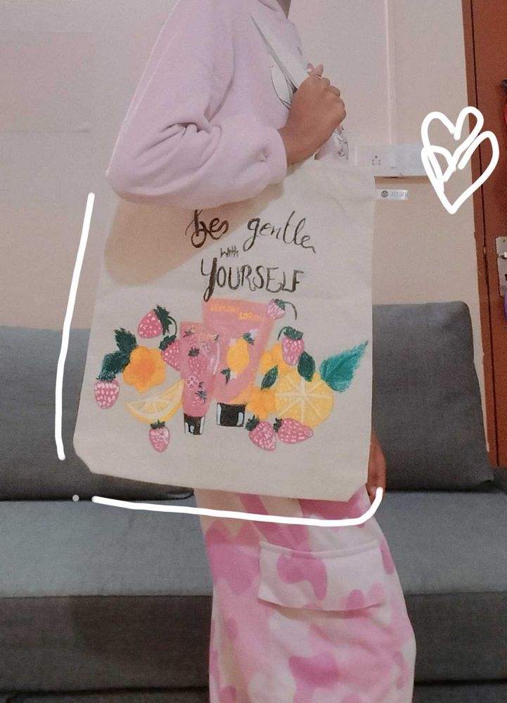 Hand-Painted Tote Bag