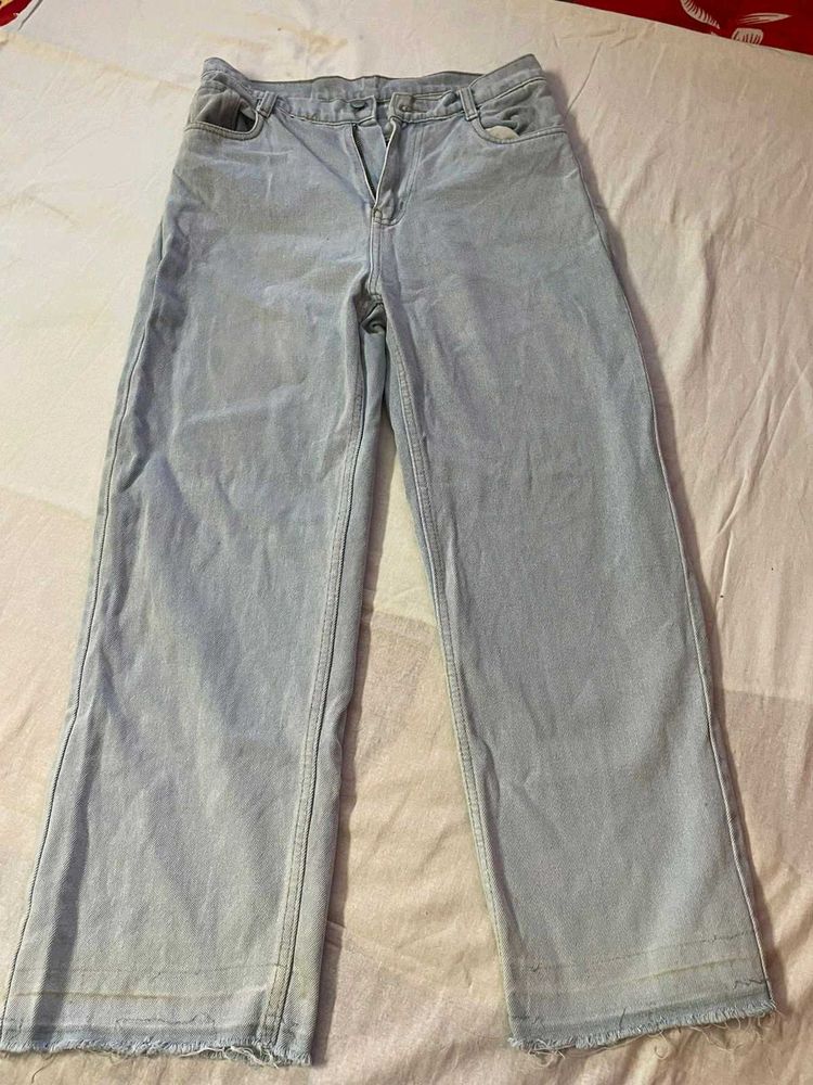 Wide Leg Light Wash Jeans
