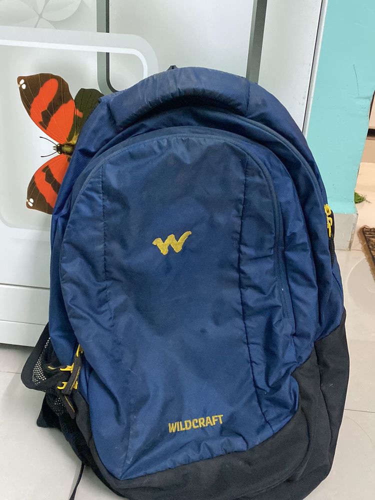 Backpack Navy Blue Colour 🎉 No Tear 3 Pocket Following 1 More Laptop Pocket