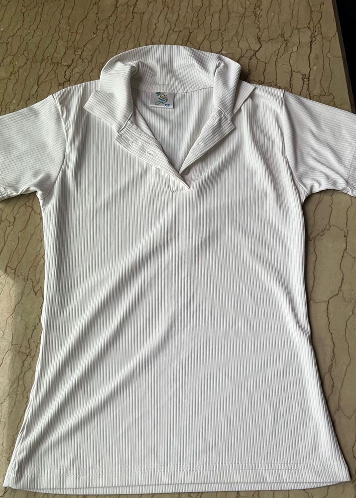 White Polo Top