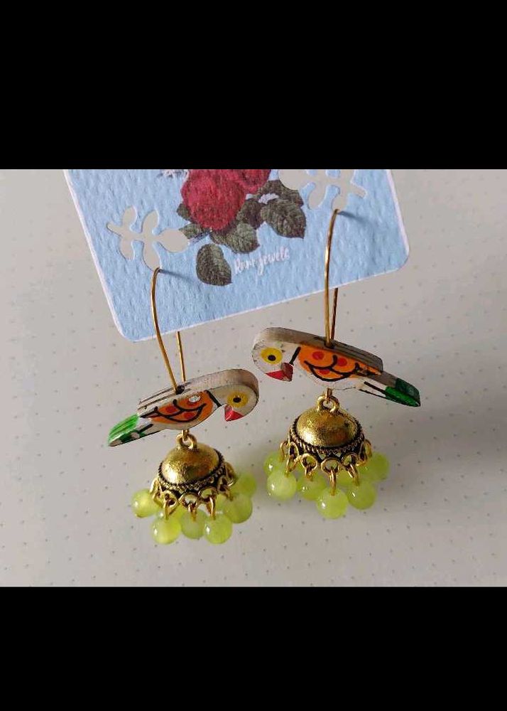 Beautiful Parrot Green Earring 🥳🎊✨