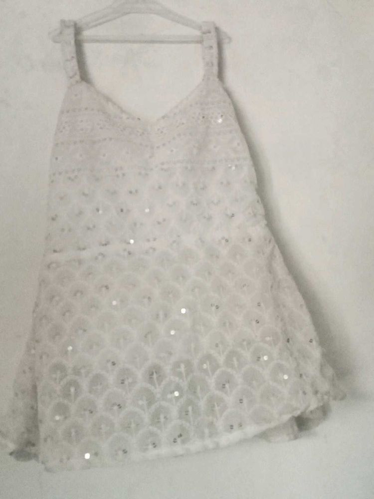 Short White Coloured Kurti For Ethnic Wear 🐻‍❄️🤍