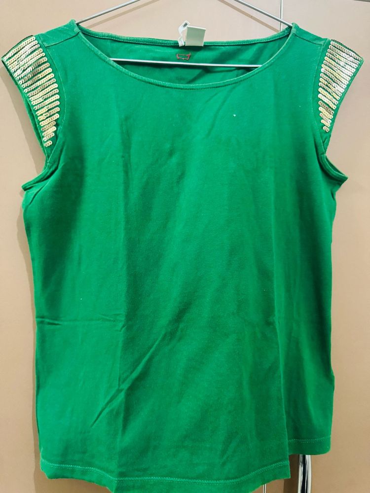 Green Colour Top