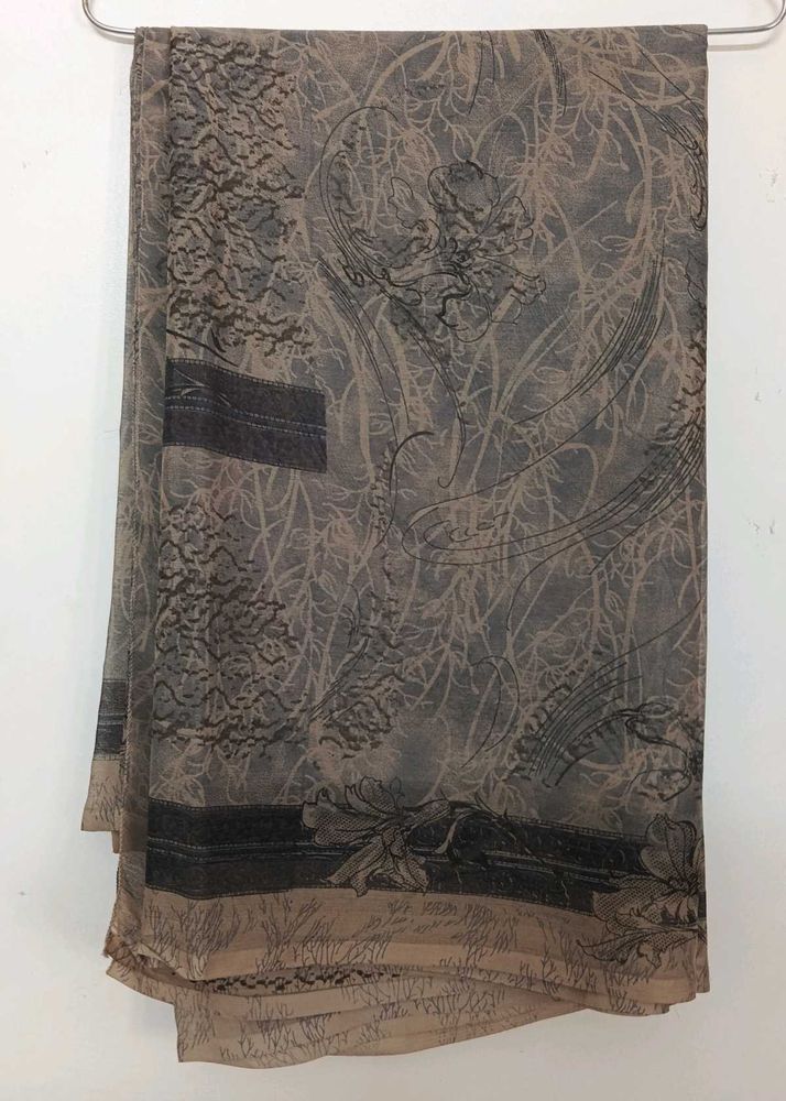 SYNTHETIC CHIFFON SAREE WITH BLOUSE