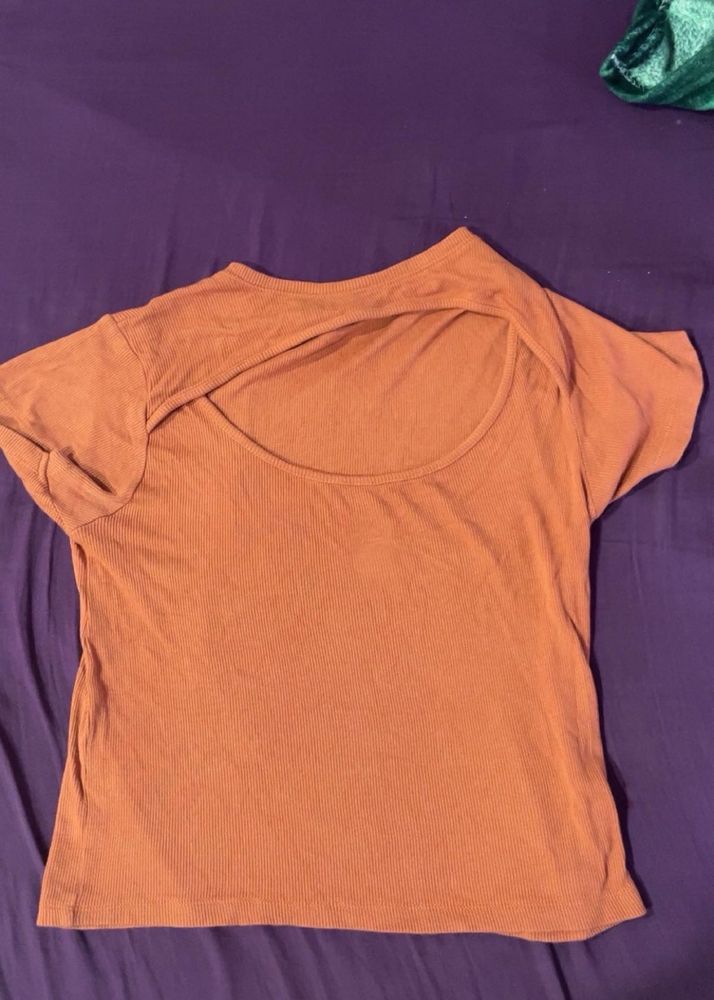 Coral Cut Out Top