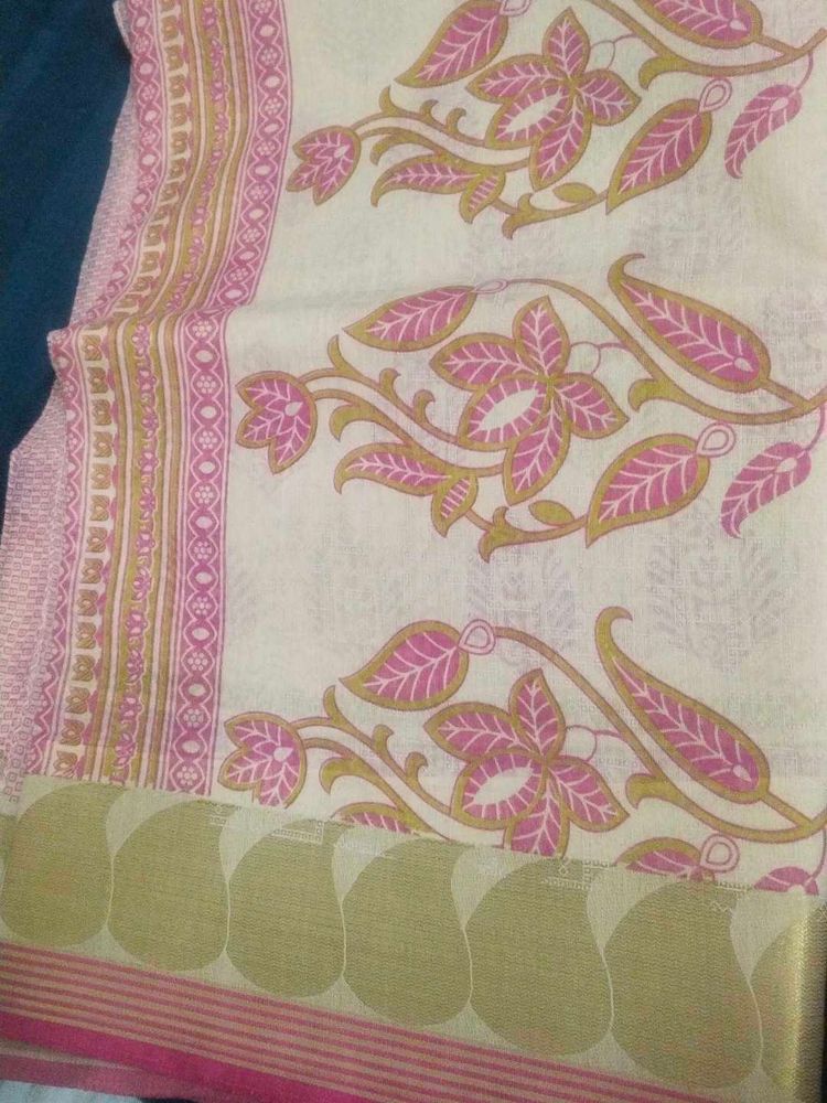 Elegant Floral Print Saree