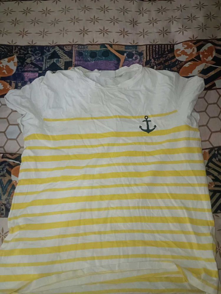 Striped Tee with Anchor