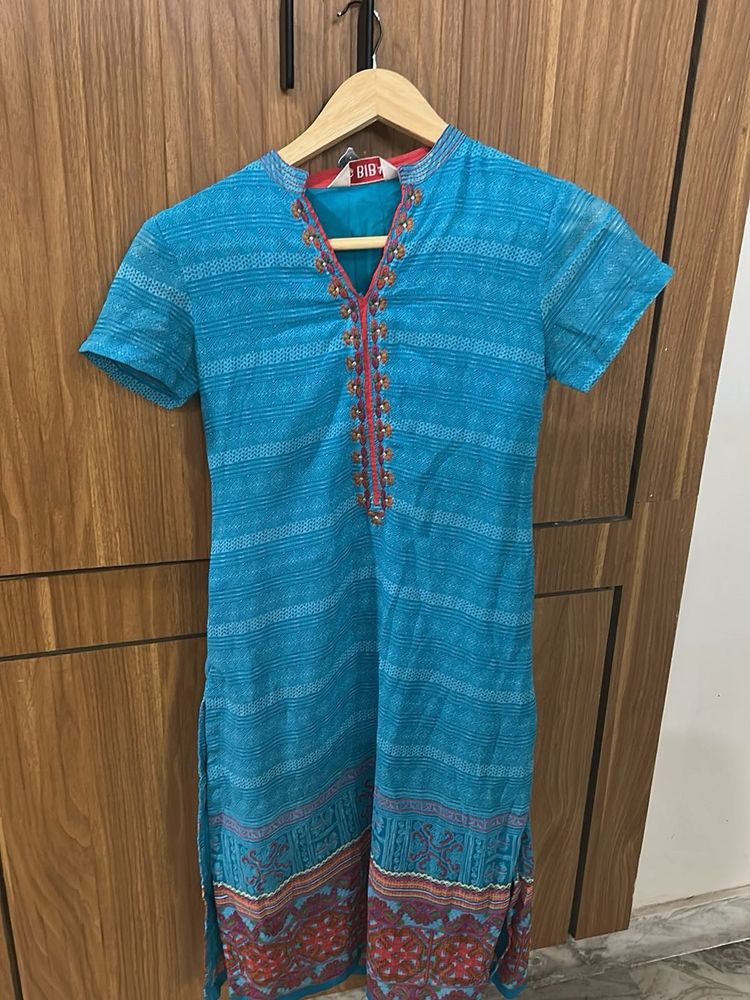 Blue Printed Kurti