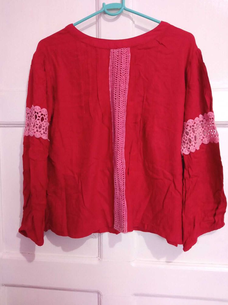 Women Red Tops And Tunics