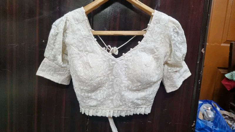 White Georgette Blouse