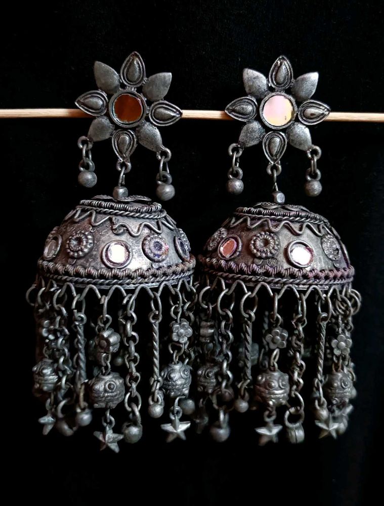 Vintage Silver Jhumka Earrings